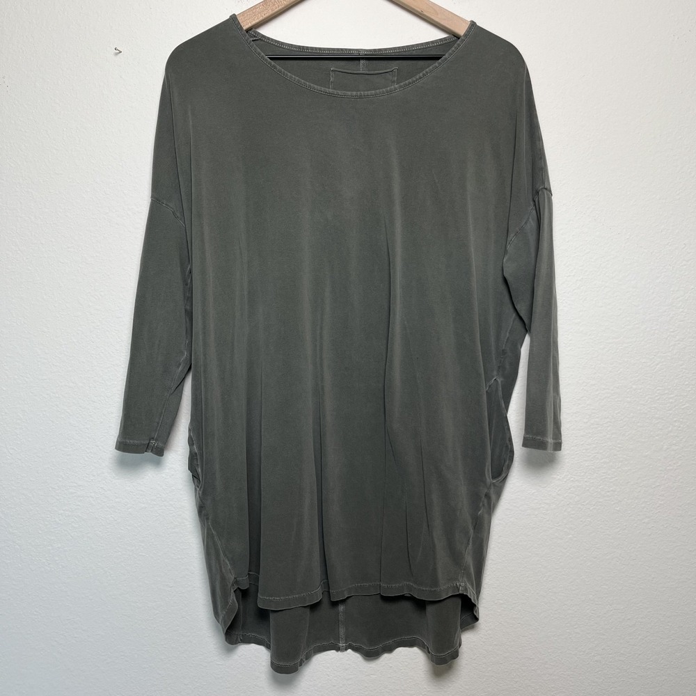 PJ Harlow Women Rock Supima Cotton Rounded Bottom Tunic Top Large (1)  Lagenlook